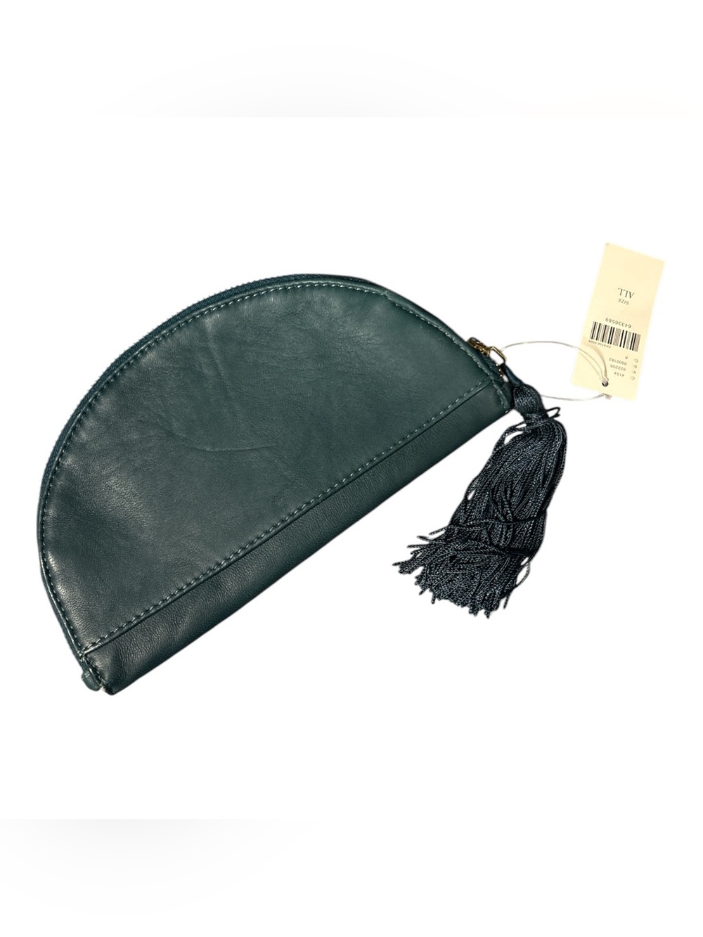 Anthropologie Letter A Leather Beaded Zip Pouch - Picture 2 of 6